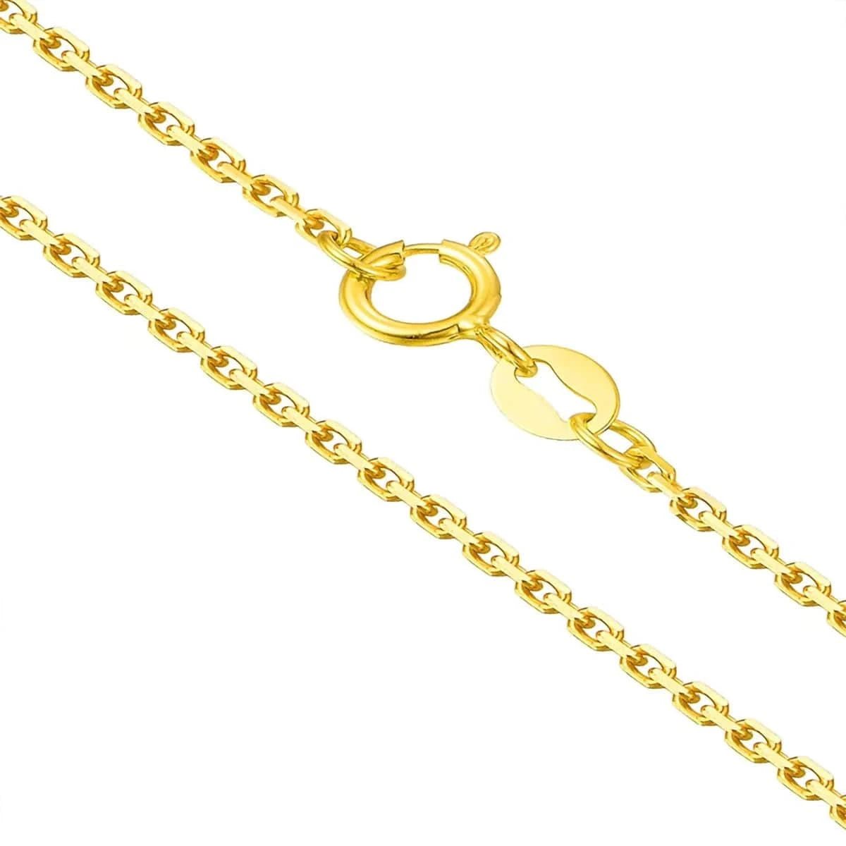 Factory Wholesale Price AU750  Men Women Girl Cross Necklace Chain 18K Real Gold Jewelry