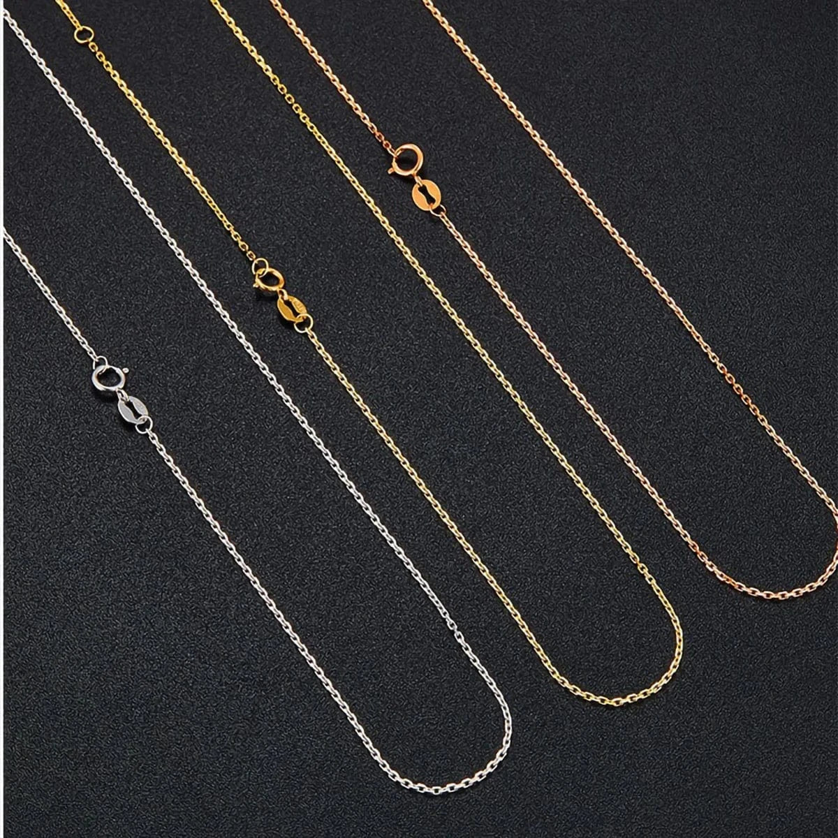 Factory Wholesale Price AU750  Men Women Girl Cross Necklace Chain 18K Real Gold Jewelry