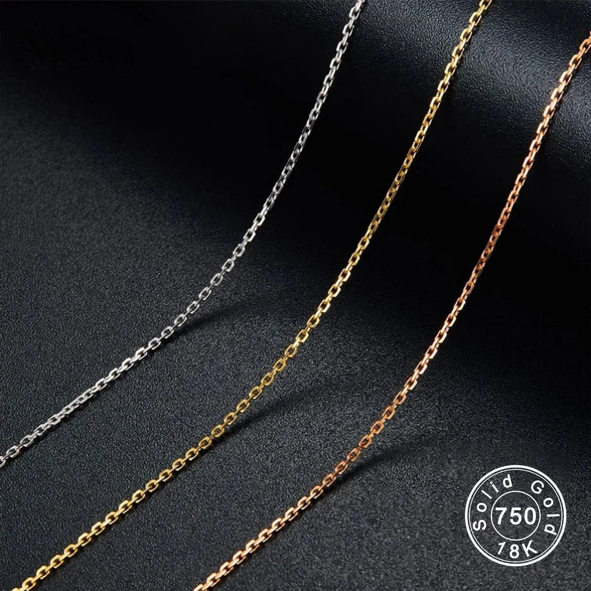 Factory Wholesale Price AU750  Men Women Girl Cross Necklace Chain 18K Real Gold Jewelry