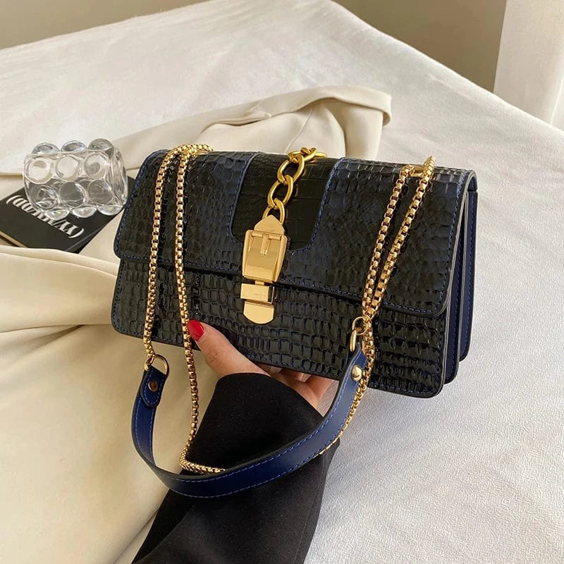 Factory Wholesale Snake Skin Handbags 2024 Lady Luxury Bags With Chain Lady Fashion Design Purses for Girls