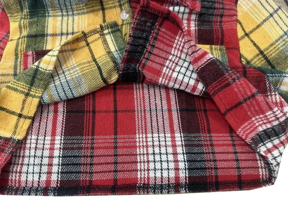 FAGADOER Fashion Plaid Print Slim Crop Coats Women Turndown Collar Button Long Sleeve Slim Tops Casual Female Pocket OL Clothing