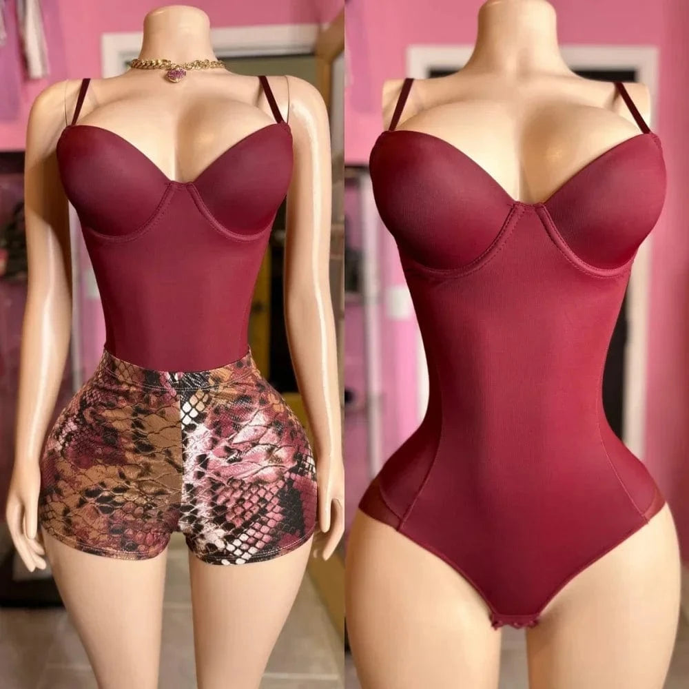 FAGADOER Sexy Solid V Neck Spaghetti Strap Bodysuits Women Sleeveless Backless High Stretchy Bodycon Rompers Female Clubwear new