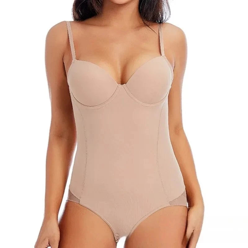 FAGADOER Sexy Solid V Neck Spaghetti Strap Bodysuits Women Sleeveless Backless High Stretchy Bodycon Rompers Female Clubwear new