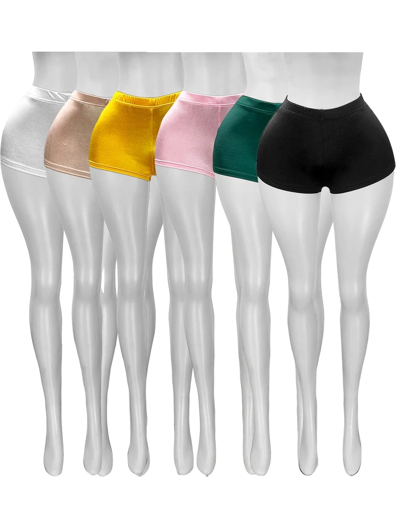 FAGADOER Y2k Sexy Bodycon Shorts for Woman Solid Color High Waist Elasticity Shorts Female Streetwear Bottoms 2025 Summer New