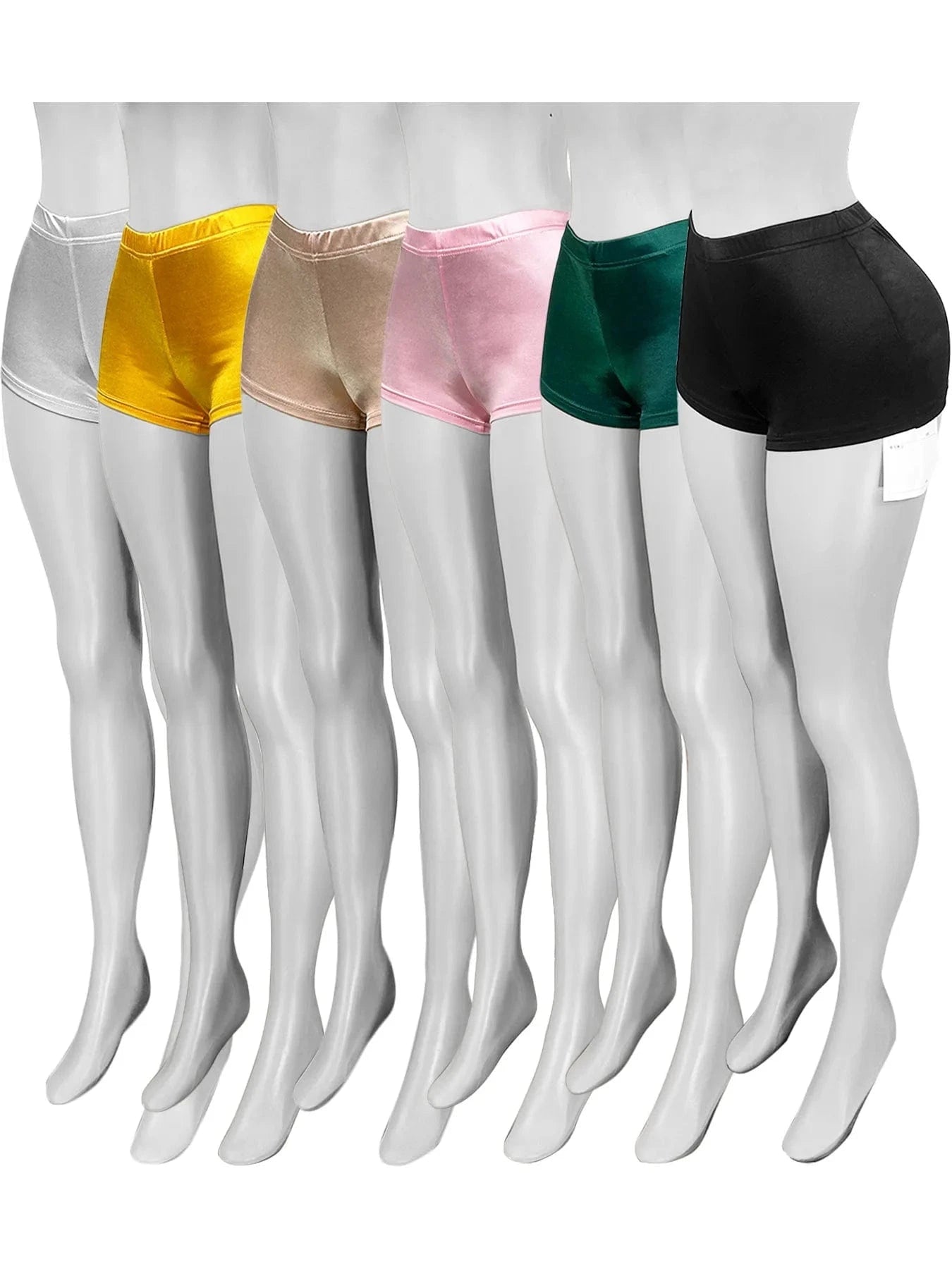 FAGADOER Y2k Sexy Bodycon Shorts for Woman Solid Color High Waist Elasticity Shorts Female Streetwear Bottoms 2025 Summer New