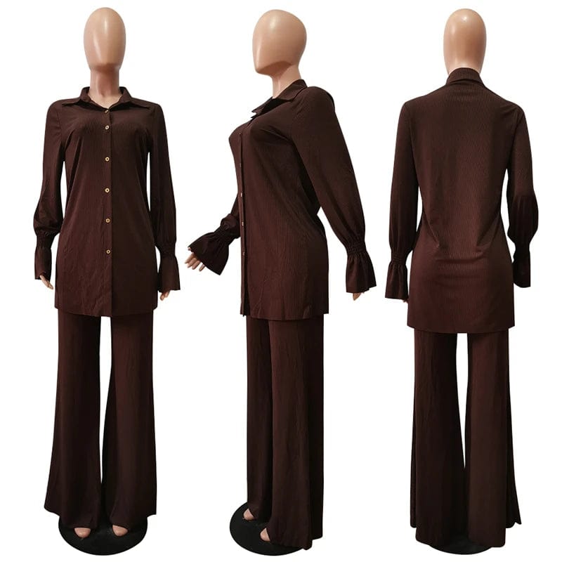 fall 2024 lady miyake pleated fabric african women two 2 piece long pleated shirt pant set 2024 clothes clothing for women 2022