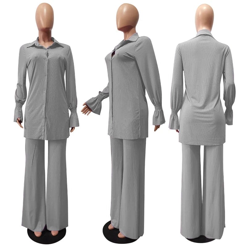 fall 2024 lady miyake pleated fabric african women two 2 piece long pleated shirt pant set 2024 clothes clothing for women 2022