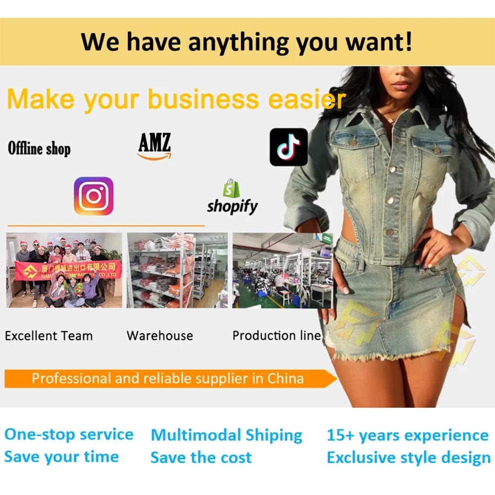 Fall 2024 Women Clothes Sleeveless Deep V Neck Dress Women Split Midi Dress Fashion Patchwork Denim Dresses