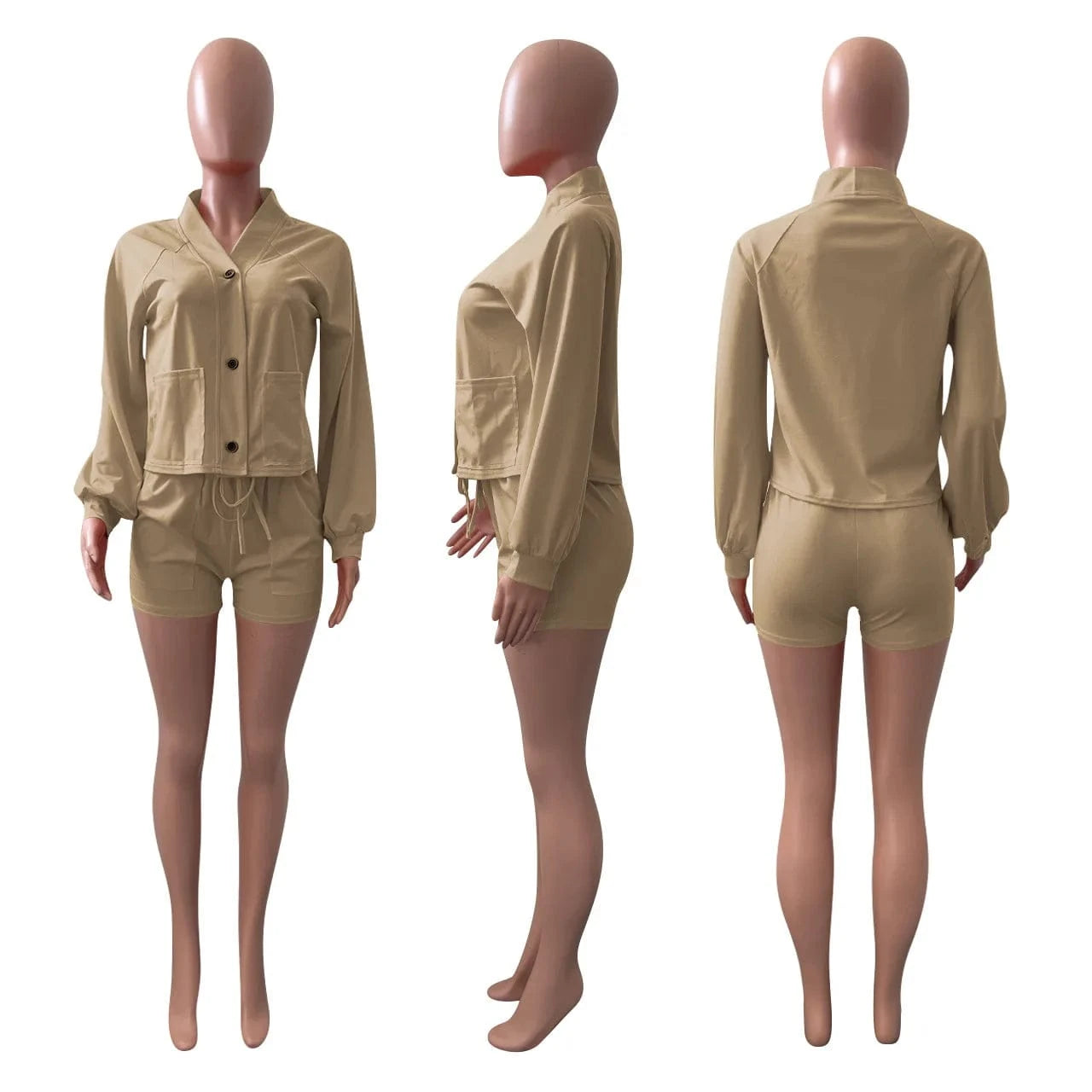 Fall Clothes for Women Short Pants Two Piece Set 2 Piece Jogger Fitness Set Female Tracksuit Shorts Jacket and Shorts for Women