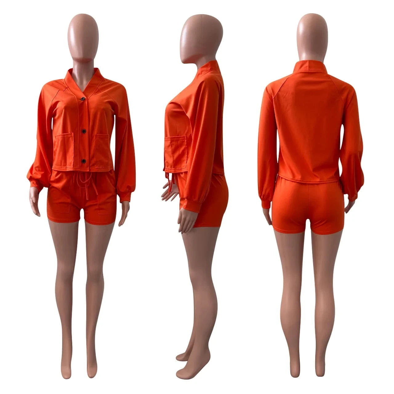 Fall Clothes for Women Short Pants Two Piece Set 2 Piece Jogger Fitness Set Female Tracksuit Shorts Jacket and Shorts for Women