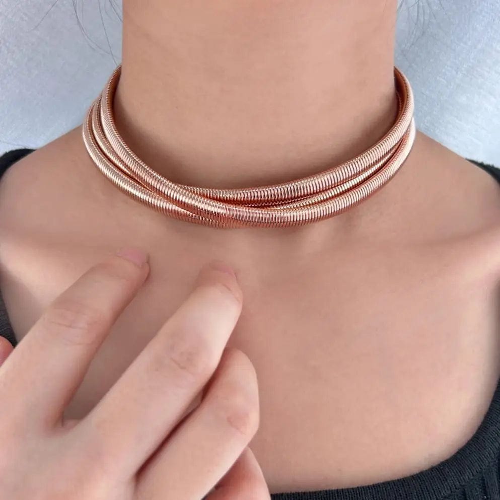 FANJIN Fashion Jewelry Choker Stainless Steel Short Necklace Women Gift Chains Beach Party Gifts Waterproof Wholesale