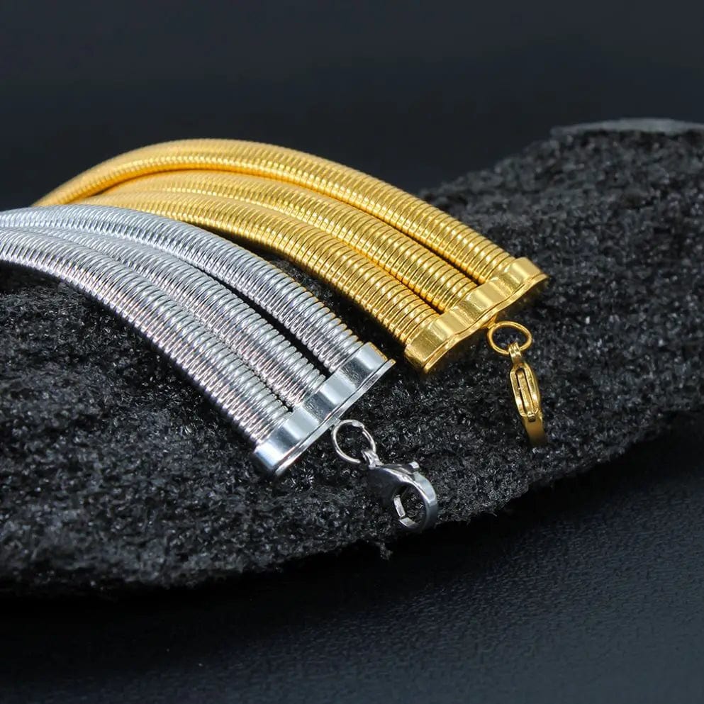 FANJIN Fashion Jewelry Choker Stainless Steel Short Necklace Women Gift Chains Beach Party Gifts Waterproof Wholesale