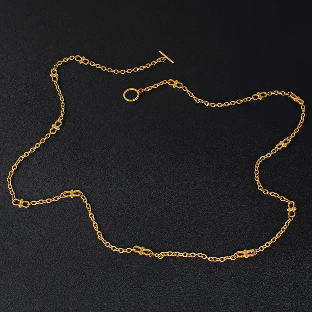 FANJIN Fashion long chain stainless steel necklace wrapped bracelets sweater chains necklaces jewelry