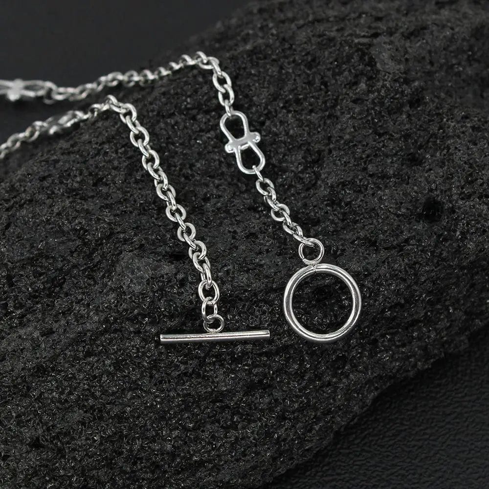 FANJIN Fashion long chain stainless steel necklace wrapped bracelets sweater chains necklaces jewelry