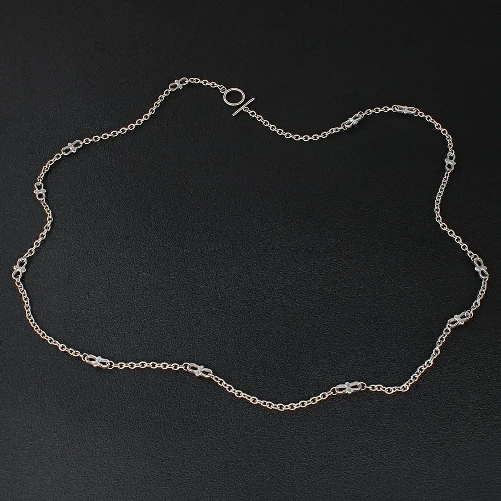 FANJIN Fashion long chain stainless steel necklace wrapped bracelets sweater chains necklaces jewelry