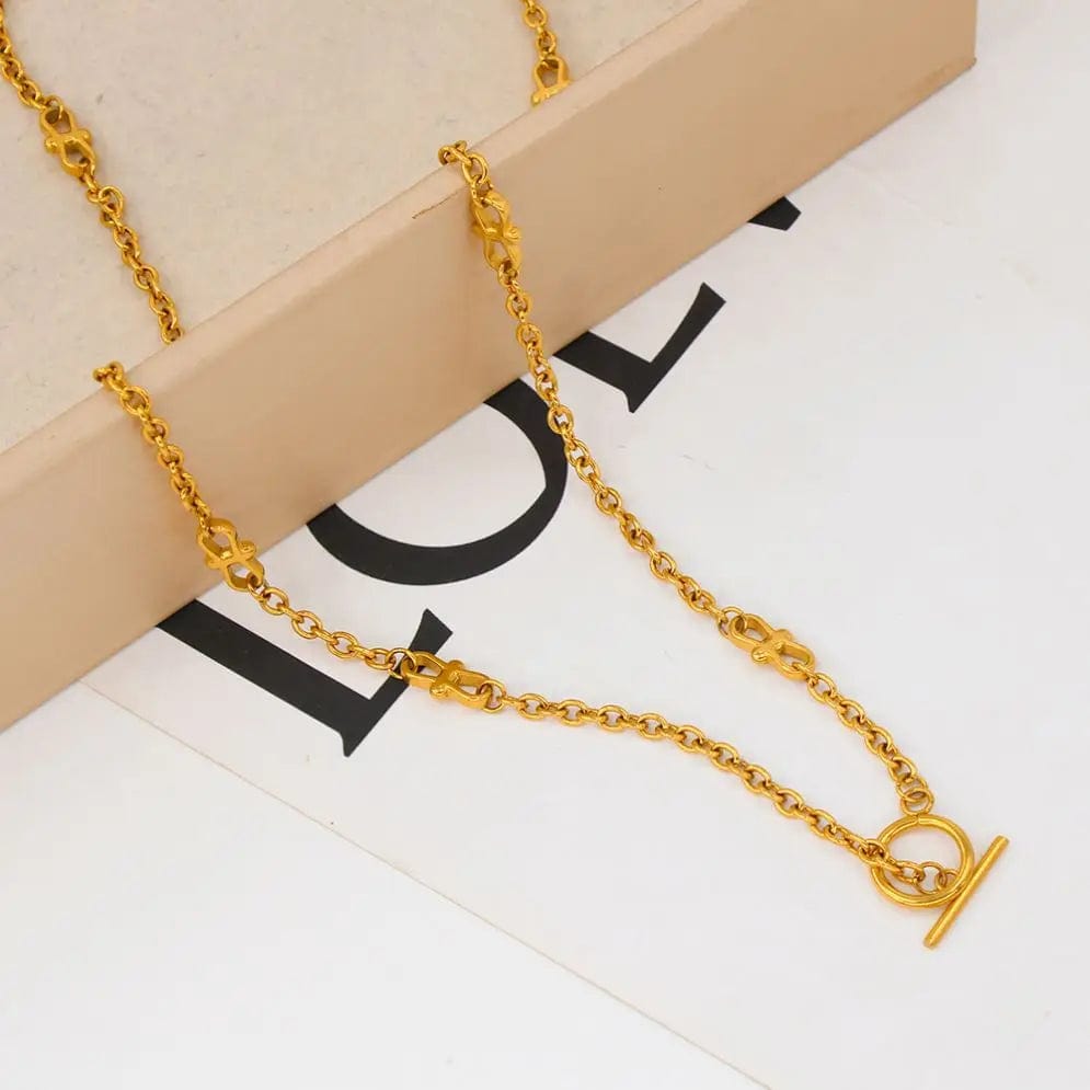 FANJIN Fashion long chain stainless steel necklace wrapped bracelets sweater chains necklaces jewelry