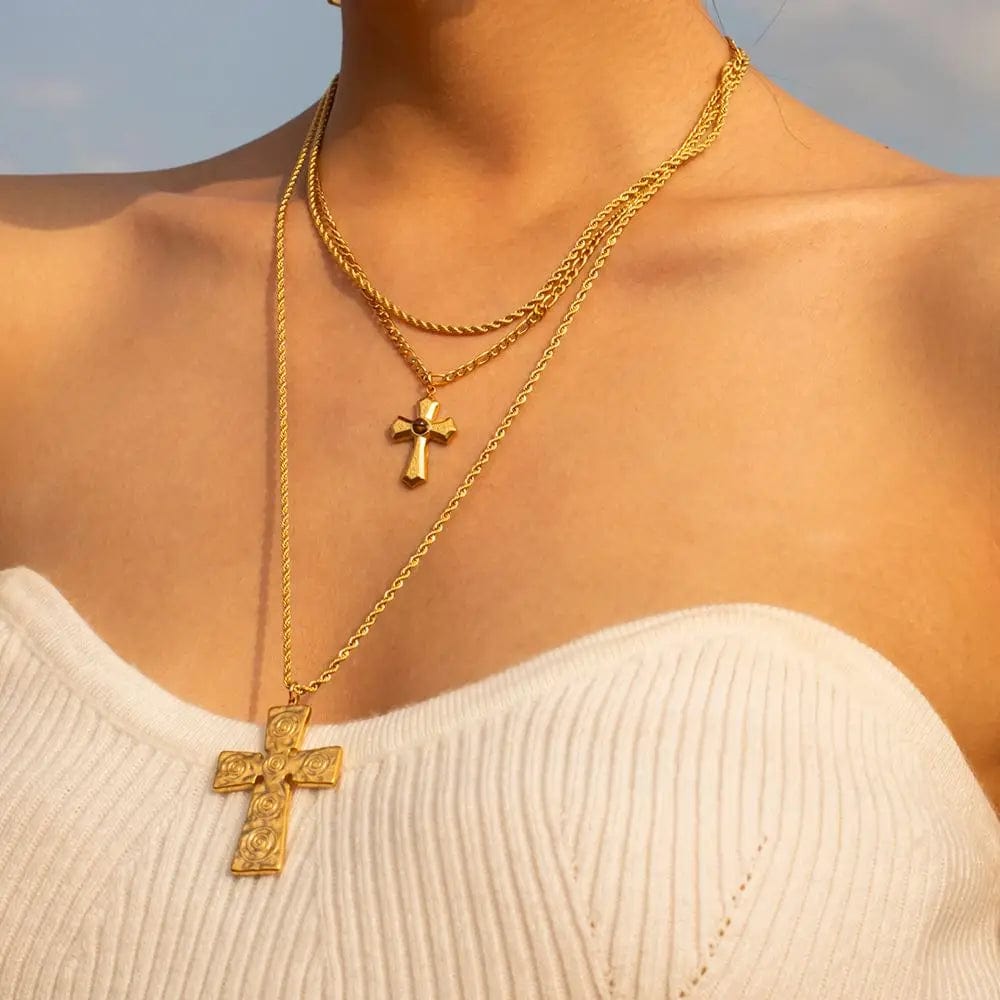 FANJIN Fashion Stainless Steel Earrings For Women Jewelry Gold Plated Rotate Texture Hammer Charm Earrings