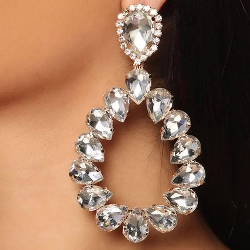 fashion / 1 OEM/ODM Fashion jewelry 2023 new arrival rhinestone earrings big flower plant Stud vintage silver plated fine jewelry earrings