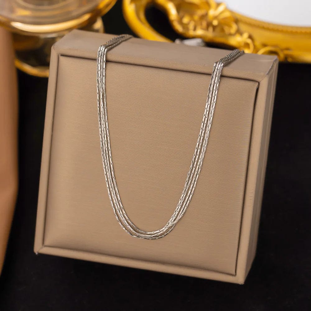 fashion / 16 NEW Vintage Gold Cuban Chain Multilayer Overlay Stainless Steel Necklace Butterfly Coin Pendant Pearl Tassel For Women Necklace