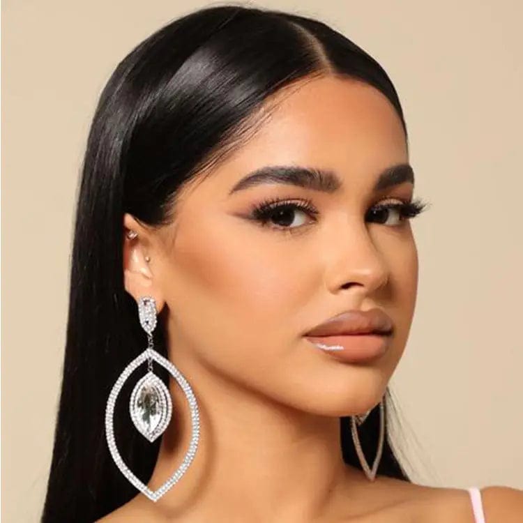 fashion / 3 OEM/ODM Fashion jewelry 2023 new arrival rhinestone earrings big flower plant Stud vintage silver plated fine jewelry earrings