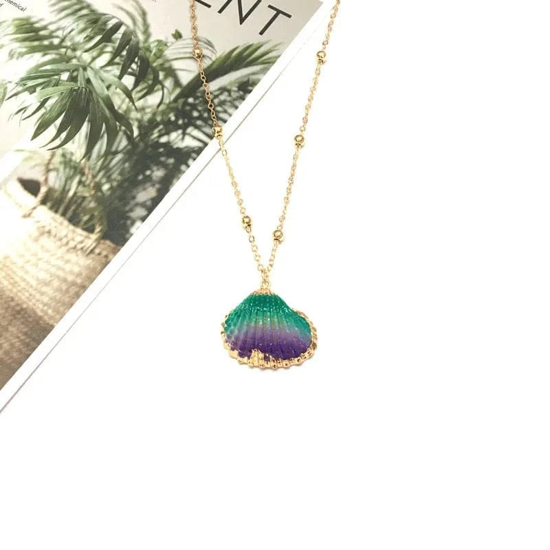 fashion / 45cm+5cm / 10 Fashion Hot Selling beach necklaces Natural Seashell Chokers Shell Scallop Pendant Boutique Necklace Jewelry for Women