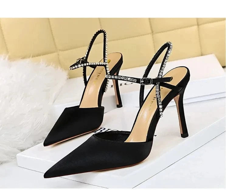Fashion banquet sexy women's shoes stiletto high heels stain pointed T-strap sandals clear heels shoes