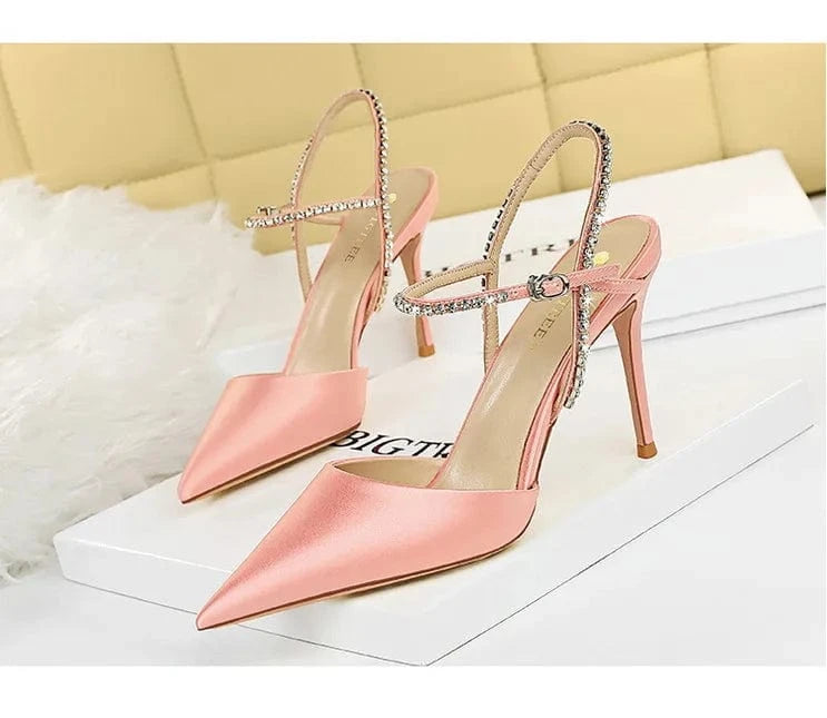 Fashion banquet sexy women's shoes stiletto high heels stain pointed T-strap sandals clear heels shoes