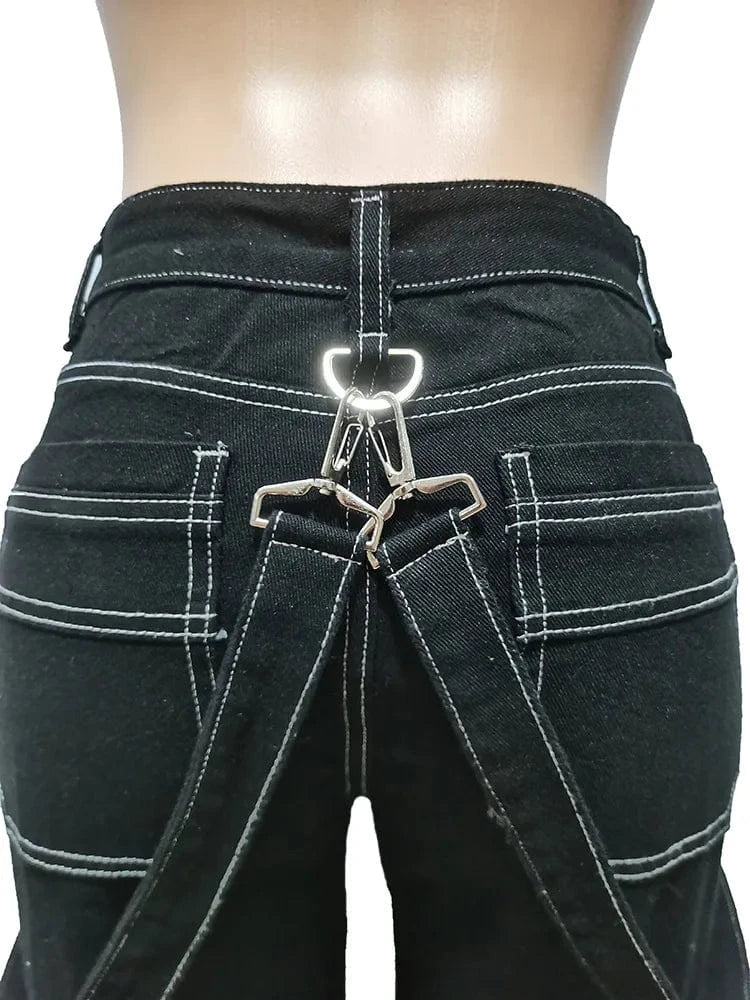 Fashion Cargo Women's Pants Loose Jeans Denim Pants Ladies Jeans Hollow out  Casual  Women Jeans Trousers