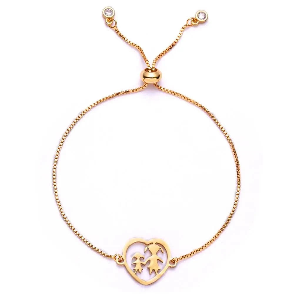 Fashion Charm Gold Stainless Steel Hollow Heart Butterfly Flower Music Note Women Bracelet