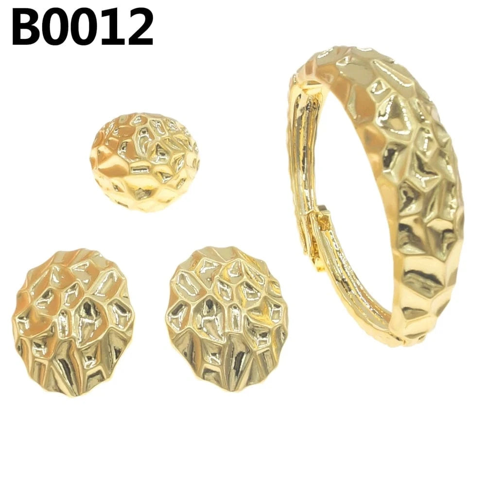 Fashion Copper Alloy 18K 24K Gold Bangles Bracelets Latest Wedding Party Gift Birthday Women Luxury Jewelry