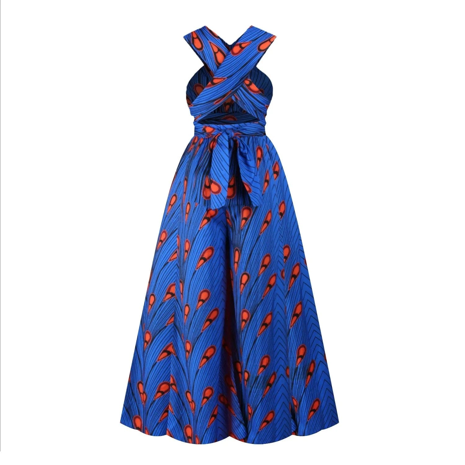 Fashion Custom Lady Boho Print Multi Wearing Romper Women Elegant Summer Casual Wide Leg Jumpsuit Africa