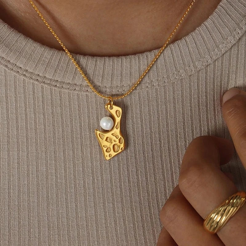 Fashion Design Glass colored bead personalized stainless steel necklace earrings set jewelry