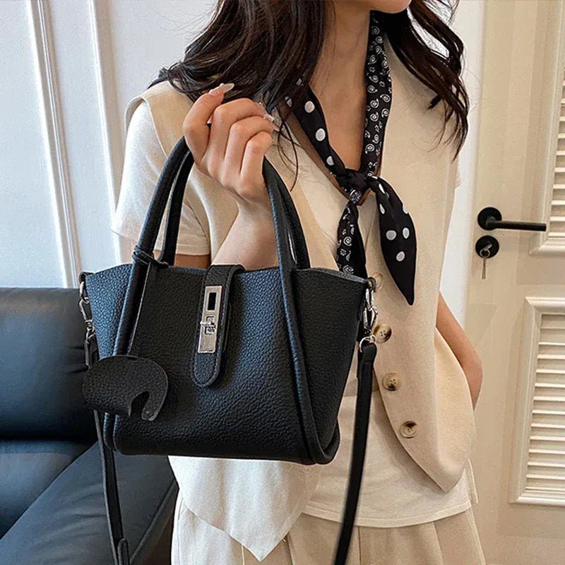 Fashion Design Women Bucket Bag Brand Trendy Basket Bag Versatile Simple Solid Color Texture Women's Bag Shoulder Crossbody Bag - SN Wigs & More