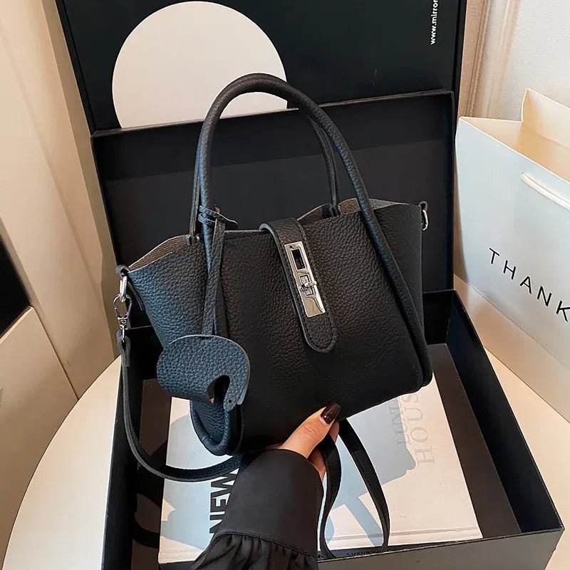 Fashion Design Women Bucket Bag Brand Trendy Basket Bag Versatile Simple Solid Color Texture Women's Bag Shoulder Crossbody Bag - SN Wigs & More