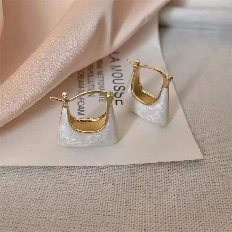 Fashion Earing 2024 Personalized Design Bag U Shape Hoop Earring Exquisite Daily Women Trendy Earrings Jewelry