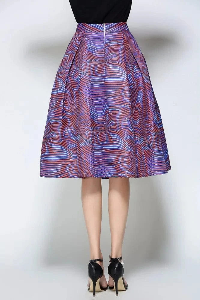 Fashion elegant female new pattern design high waist skirts D1020