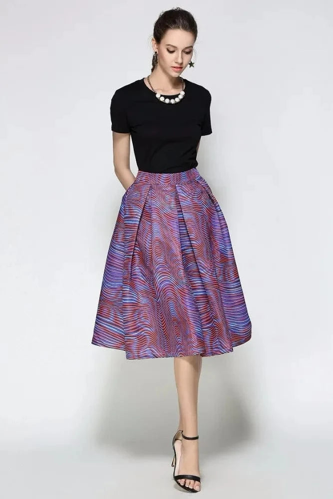 Fashion elegant female new pattern design high waist skirts D1020
