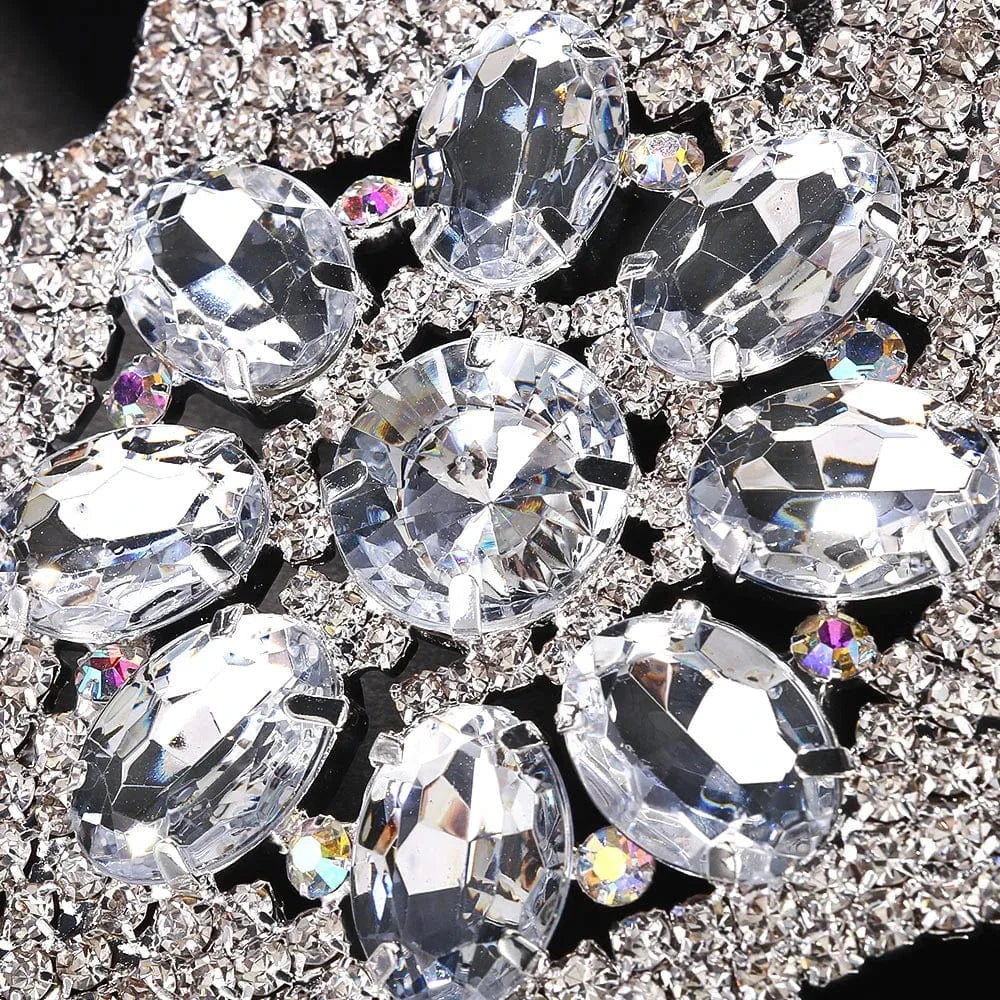 Fashion Exaggerated Rhinestone Drop Dangle Earrings Jewelry For Women New Design Large Statement Earrings Wholesale