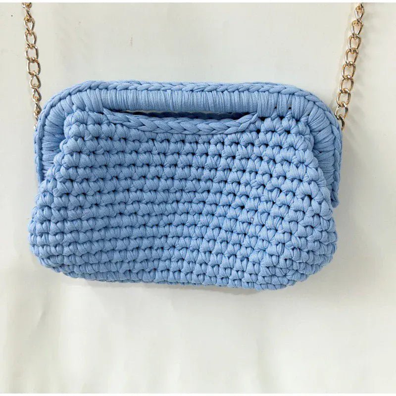 Fashion High - end Clutch Bag Hand - crocheted Clip Bag Simple Versatile Chain Cloud Bag New Leisure Travel Women's Underarm Bag - SN Wigs & More
