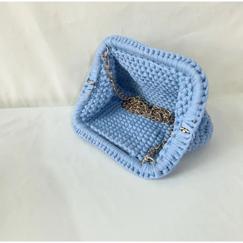 Fashion High - end Clutch Bag Hand - crocheted Clip Bag Simple Versatile Chain Cloud Bag New Leisure Travel Women's Underarm Bag - SN Wigs & More