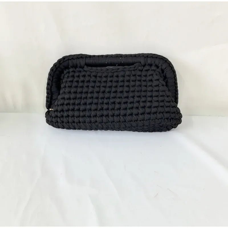 Fashion High - end Clutch Bag Hand - crocheted Clip Bag Simple Versatile Chain Cloud Bag New Leisure Travel Women's Underarm Bag - SN Wigs & More
