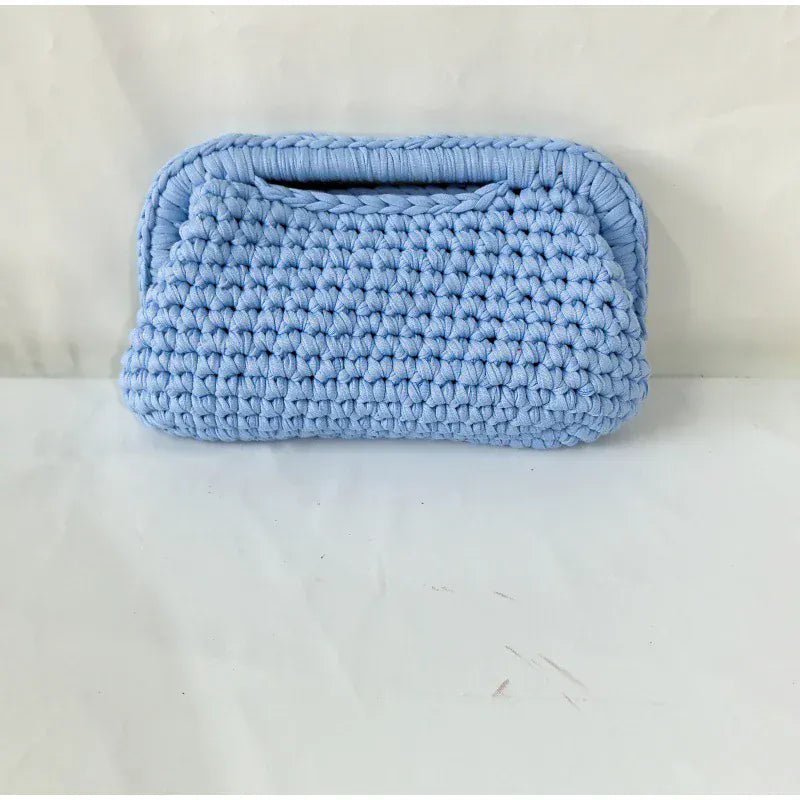 Fashion High - end Clutch Bag Hand - crocheted Clip Bag Simple Versatile Chain Cloud Bag New Leisure Travel Women's Underarm Bag - SN Wigs & More
