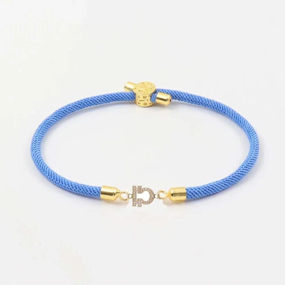 Fashion Jewelry 18K Real Gold  Zodiac 12 Constellations Copper Zircon Milan String Rope Bracelet