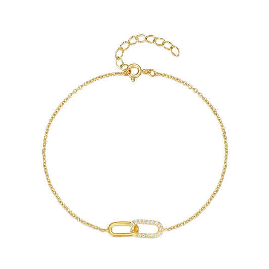 fashion jewelry 925 sterling silver bracelet geometric square oval shape crossed double circles gold plated bracelets for women