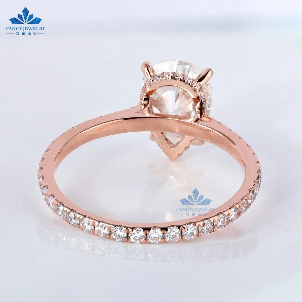 Fashion Jewelry Diamond Engagement Rings For Women 10K 14K 18K Solid Gold Ring 925 Sterling Silver VVS Moissanite Diamond Rings