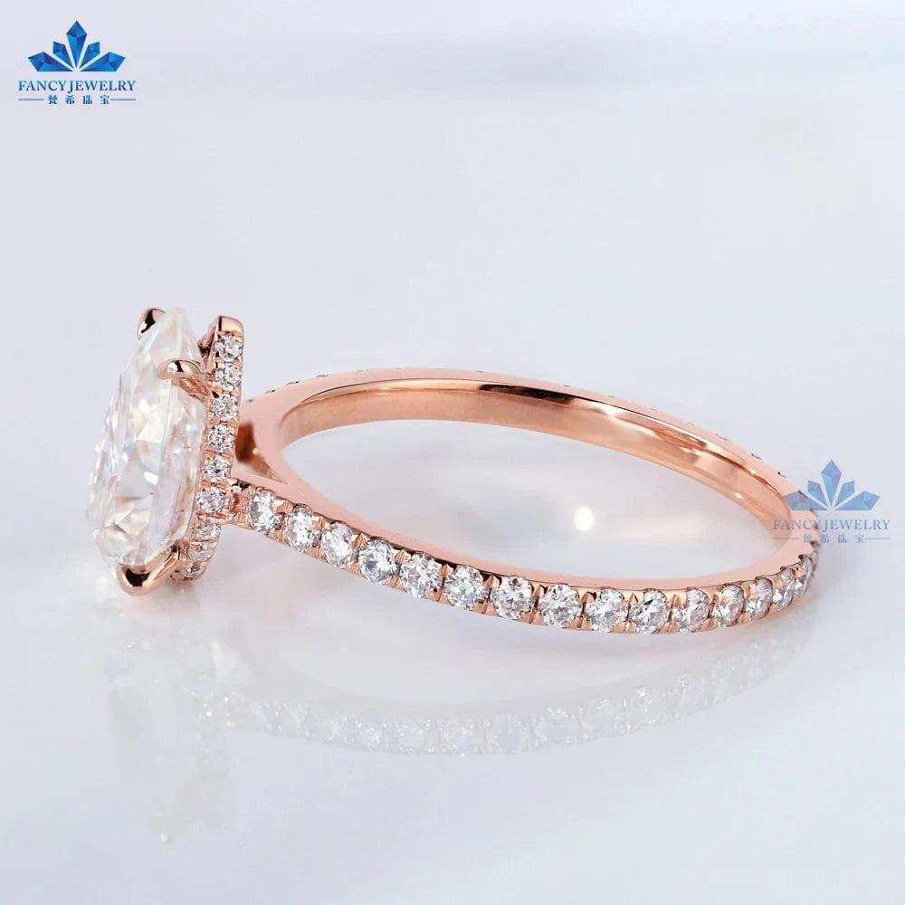 Fashion Jewelry Diamond Engagement Rings For Women 10K 14K 18K Solid Gold Ring 925 Sterling Silver VVS Moissanite Diamond Rings