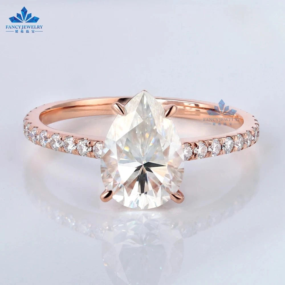 Fashion Jewelry Diamond Engagement Rings For Women 10K 14K 18K Solid Gold Ring 925 Sterling Silver VVS Moissanite Diamond Rings
