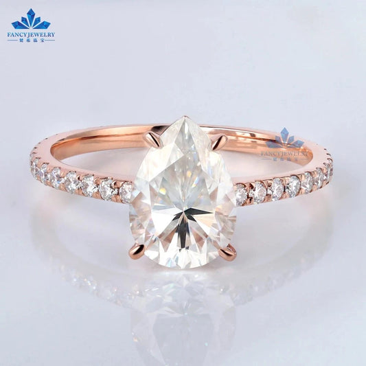 Fashion Jewelry Diamond Engagement Rings For Women 10K 14K 18K Solid Gold Ring 925 Sterling Silver VVS Moissanite Diamond Rings