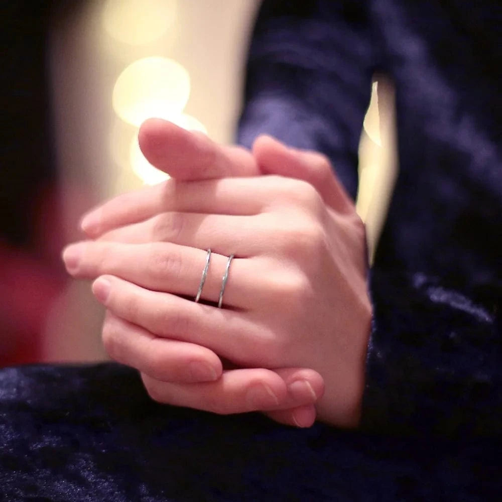 Fashion Jewelry Fashion Ring Minimalist  Opening Adjustable Ring Stainless Steel  Jewelry Designs For Girls