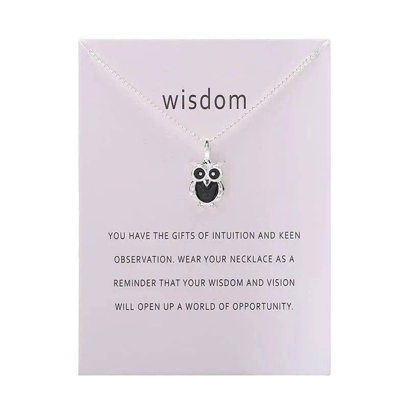 Fashion Jewelry Korean Necklace Hot Color Glaze Wisdom Owl Pendant Choker Necklace for Women Girl